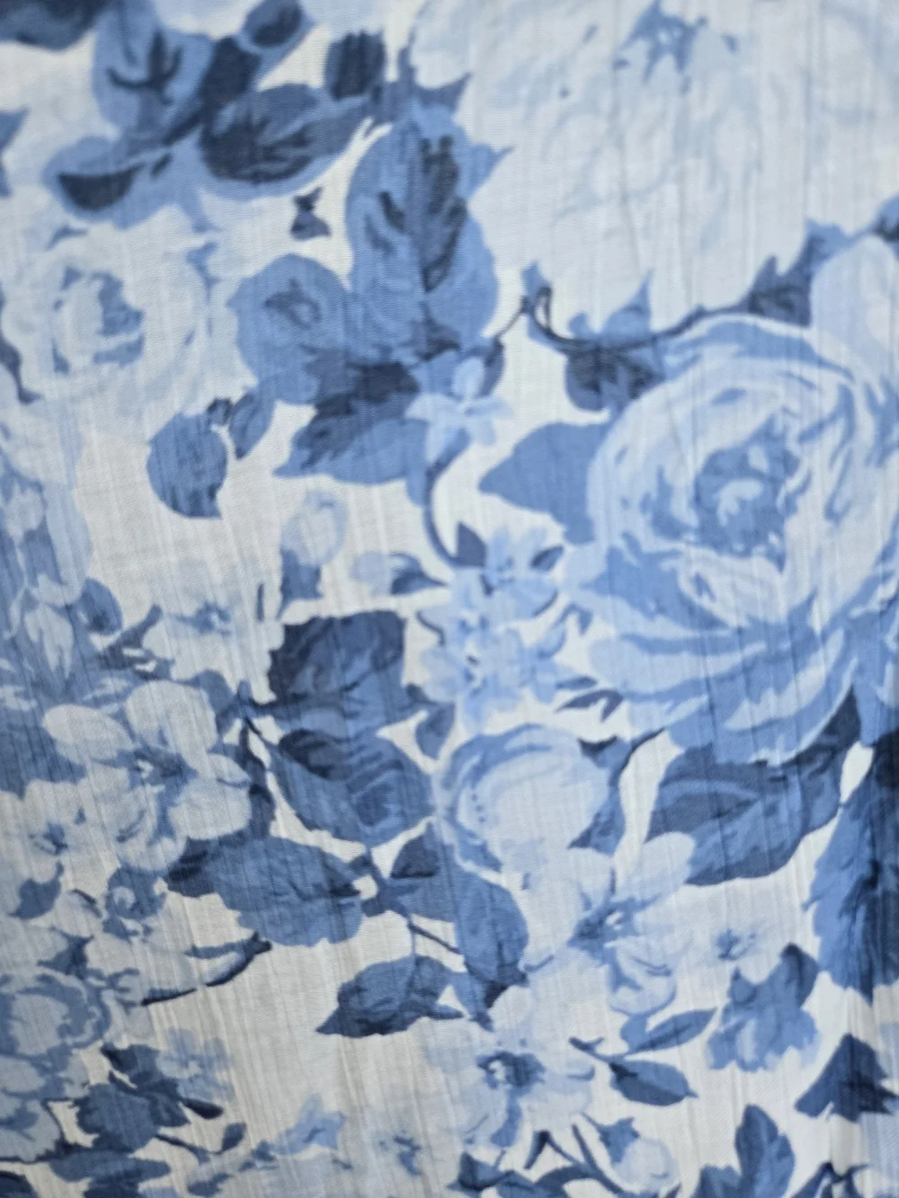 Abercrombie & Fitch White and Blue Floral Spaghetti-Strap Maxi Dress